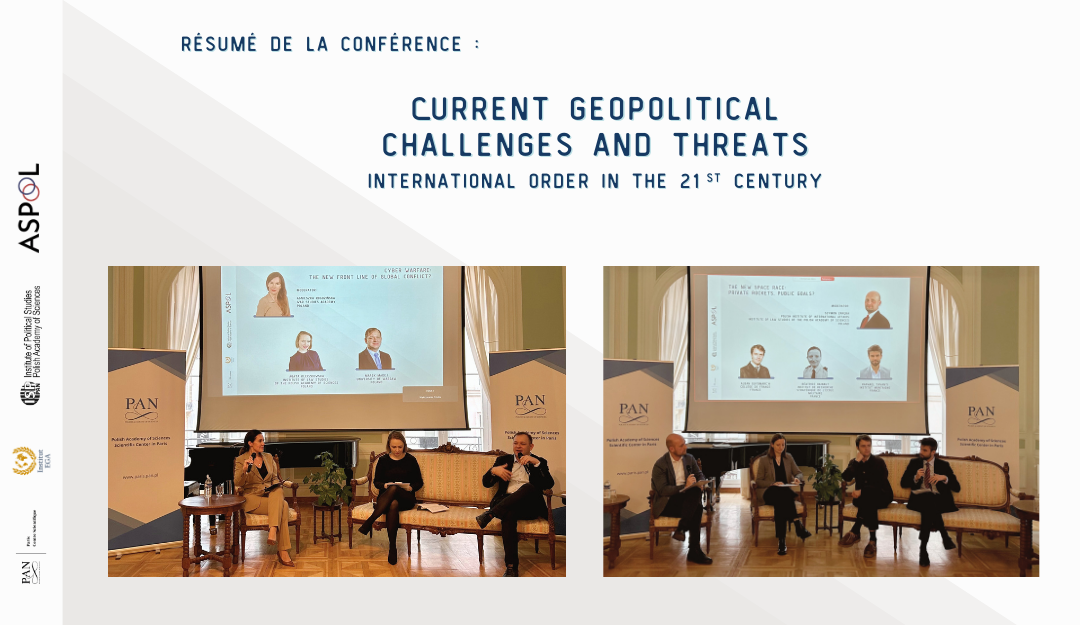 Résumé de&nbsp;la&nbsp;conférence « Current geopolitical challenges and threats: international order in&nbsp;the 21st century »